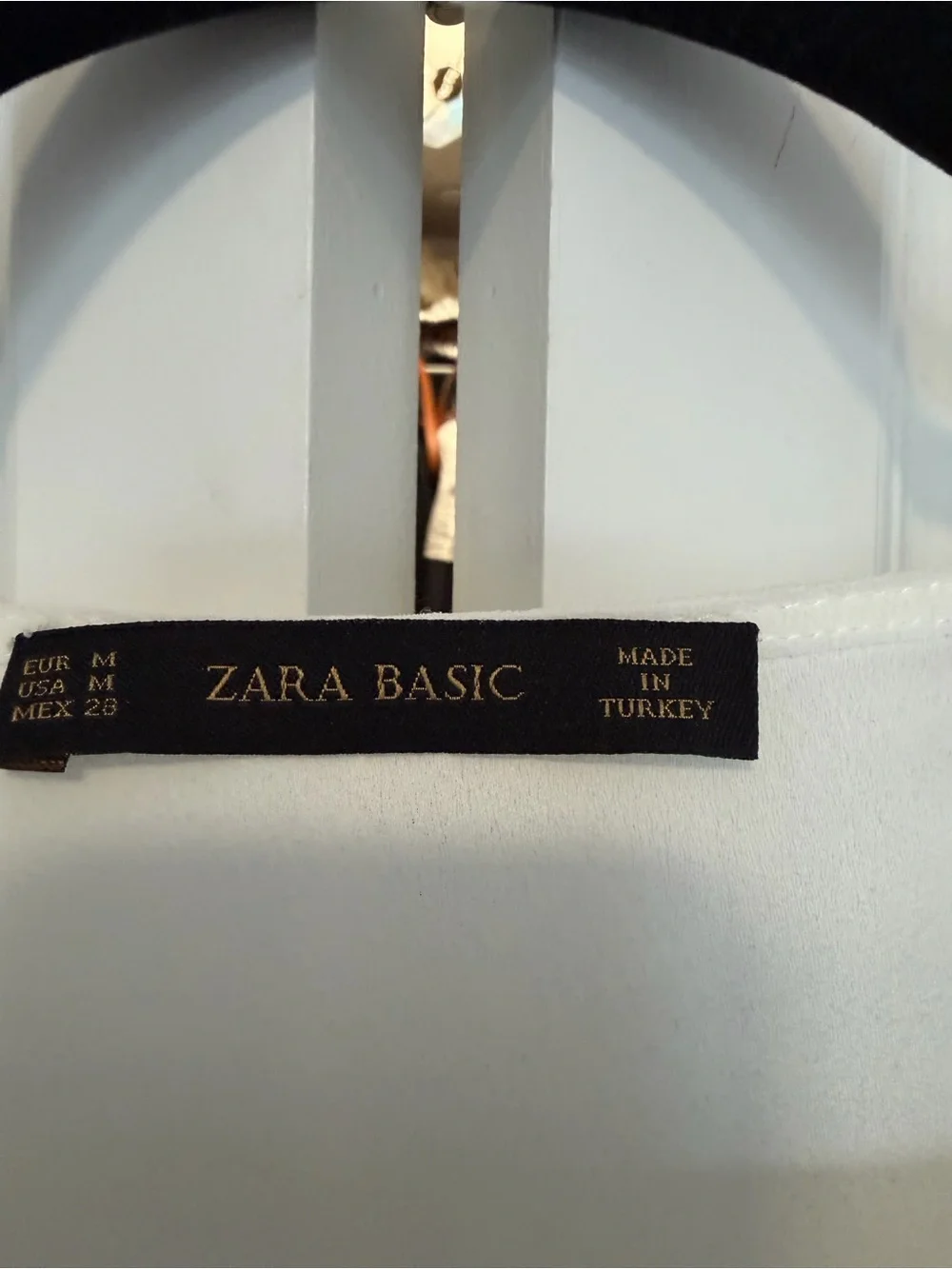 Zara White Flutter Sleeve Top